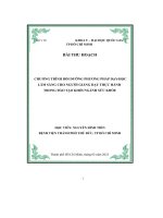 chương trình bồi dưỡng phương pháp dạy học lâm sàng cho người giảng dạy thực hành trong đào tạo khối ngành sức khỏe