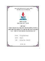 thực trạng của việc đấu tranh chống âm mưa diên biến hòa bình của thế hệ trẻ việt nam hiện nay nhìn từ góc đọ đấu tranh giai cấp