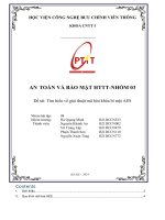 an toàn và bảo mật httt nhóm 03 đề tài tìm hiểu về giải thuật mã hóa khóa bí mật aes