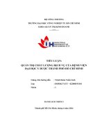 tiểu luận tiểu luận quản trị chất lượng dịch vụ của bệnh việnđại học y dược thành phố hồ chí minh