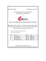 tiểu luận phân tích tác động của quản trị vốn hoạt động thuầnđến khả năng sinh lợi của các công ty ngành viễn thông niêm yết trên sàn chứng khoán việt nam