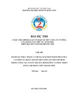 ĐÁNH GIÁ THỰC TRẠNG VÀ ĐỀ RA GIẢI PHÁP NHẰM PHÁT HUY VAI TRÒ CỦA ĐOÀN THANH NIÊN CỘNG SẢN HỒ CHÍ MINH TRONG CÔNG TÁC TUYÊN TRUYỀN, BỒI DƯỠNG VÀ PHÁT TRIỂN ĐẢNG CHO ĐOÀN VIÊN THANH NIÊN