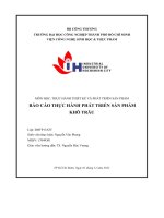 báo cáo thực hành phát triển sản phẩm khô trâu