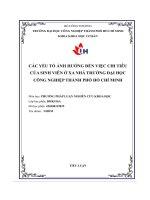 tiểu luận các yếu tố ảnh hưởng đến việc chi tiêucủa sinh viên ở xa nhà trường đại họccông nghiệp thành phố hồ chí minh