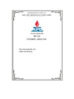 trí tuệ và phát triển đề tài cổ phiếu apple inc