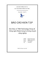 báo cáo kiến tập giới thiệu về tma technology group công nghệ robot trong hệ thống chuyền công nghiệp