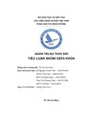 quản trị sự thay đổi tiểu luận nhóm giữa khóa