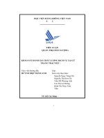khảo sát đánh giá chất lượng dch vụ tại cử trang trại việt