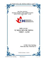 tiểu luận tự động hóa hệ thống nhiệt lạnh