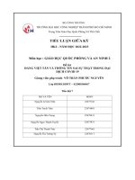 tiểu luận đề tài đảng việt tân và thông tin sai sự thật trong đại dịch covid 19