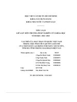 vai trò của mặt trận tổ quốc việt nam trong việc phát huy quyền làm chủ của nhân dân lao động ở huyện cẩm xuyên tỉnh hà tĩnh trong giai đoạn hiện nay