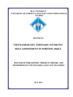 Vietnamese EFL tertiary students’ self-assessment in writing skill