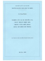 Luận án tiến sĩ khí tượng học: Nghiên cứu sự di chuyển của xoáy thuận nhiệt đới trong vùng biển Đông bằng mô hình mô phỏng
