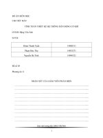 tính toán thiết kế hệ thông dẫn động cơ khí