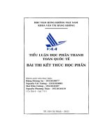 tiểu luận học phần thanh toán quốc tế bài thi kết thúc học phần