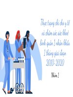 thực trạng chi cho y tế và chăm sóc sức khoẻ bình quân 1 nhân khẩu 1 tháng giai đoạn 2010 2020