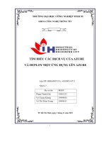 tìm hiểu các dịch vụ của azure và deploy một ứng dụng lên azure