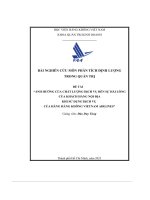 bài nghiên cứu môn phân tích định lượng trong quản trị ảnh hưởng của chất lượng dịch vụ đến sự hài lòng của khách hàng nội địa khi sử dụng dịch vụ của hãng hàng không vietnam airlines
