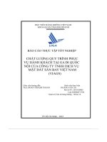 chất lượng quy trình phục vụ hành khách tại ga đi quốc nội của công ty tnhh dịch vụ mặt đất sân bay việt nam viags