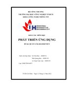 báo cáo môn học phát triển ứng dụng đề tài quản lí karaokenice