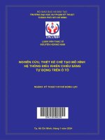 nghiên cứu thiết kế chế tạo mô hình hệ thống điều khiển chiếu sáng tự động trên ô tô