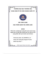 phân tích và đánh giá cường độ cạnh tranh trong ngành bán lẻ việt nam thông qua mô hình các lực lượng điều tiết cạnh tranh của m porter