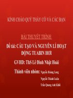 cấu tạo và nguyên lí hoạt động tuabin hơi