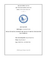 đề tài xây dựng cơ sở dữ liệu quản lý trung tâm giải trí w e company