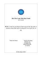 trình bày giải pháp kỹ thuật trong đo đạc địa chính và cấp giấy chứng nhận quyền sử dụng đất tài sản gắn liền với đất