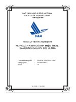 tiểu luận thương mại điện tử kế hoạch kinh doanh điện thoại samsung galaxy s23 ultra