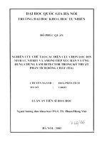 Luận án tiến sĩ hóa học: Nghiên cứu chế tạo các điện cực chọn lọc ion nitrat, nitrit và amoni tiếp xúc rắn và ứng dụng chúng làm detector trong kỹ thuật phân tích dòng chảy (FIA)