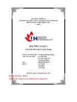 bài tiểu luận 1 cấu trúc dữ liệu và giải thuật