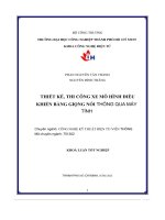 thiết kế thi công xe mô hình điều khiển bằng giọng nói thông qua máy tính