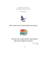 chủ đề bảo vệ môi trường trong hoạt động hàng không dân dụng