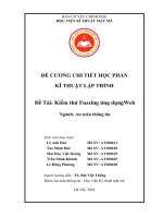 kĩ thuật lập trình đề tài kiểm thử fuzzing ứng dụng web
