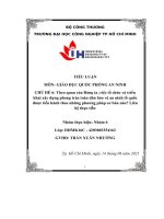 tiểu luận theo quan của đảng ta việc tổ chức và triểnkhai xây dựng phong trào toàn dân bảo vệ an ninh tổ quốcđược tiến hành theo những phương pháp cơ bản nào