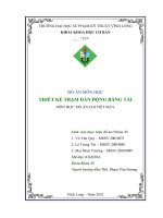 ĐỒ ÁN MÔN HỌC THIẾT KẾ TRẠM DẪN ĐỘNG BĂNG TẢI MÔN HỌC ĐỒ ÁN CHI TIẾT MÁY