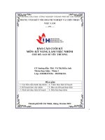 tiểu luận báo cáo cuối kỳ môn kỹ năng làm việc nhóm chủ đề san sẻ yêu thương