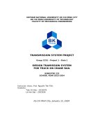 đồ án hệ thống truyền động design tramission system for truck on crane rail