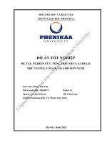 nghiên cứu tổng hợp nhựa acrylic nhũ tương ứng dụng cho sơn nước