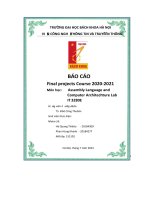 báo cáo môn học assembly language and computer architechture lab it 3280e