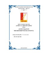 báo cáo bài tập lớn anten và truyền sóng đề tài anten mạch in microstrip patch antenna