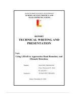 report technical writing and presentation topic using lidar to approaches road boundary and obstacle detection