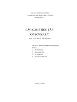 báo cáo thực tập cơ sở địa lý khu vực ba vì và đồ sơn