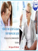 Bài giảng Tâm lý và giao tiếp trong du lịch