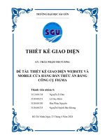 đề tài thiết kế giao diện website và mobile cửa hàng bán thức ăn bằng công cụ figma