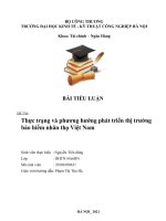 tiểu luận đề tài thực trạng và phương hướng phát triển thị trường bảo hiểm nhân thọ việt nam