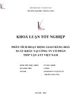 phân tích hoạt động giao hàng hóa xuất khẩu tại công ty cổ phần tiếp vận att việt nam