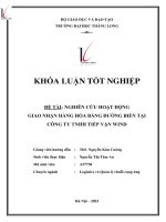 nghiên cứu hoạt động giao nhận hàng hóa bằng đường biển tại công ty tnhh tiếp nhận wind