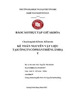 báo cáo thực tập giữa khóa kế toán nguyên vật liệu tại công ty cổ phần thiên lâm đạt